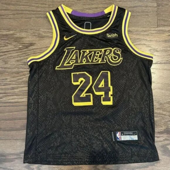 YOUTH Kobe Bryant Los Angeles Lakers #24 City Edition Black Mamba